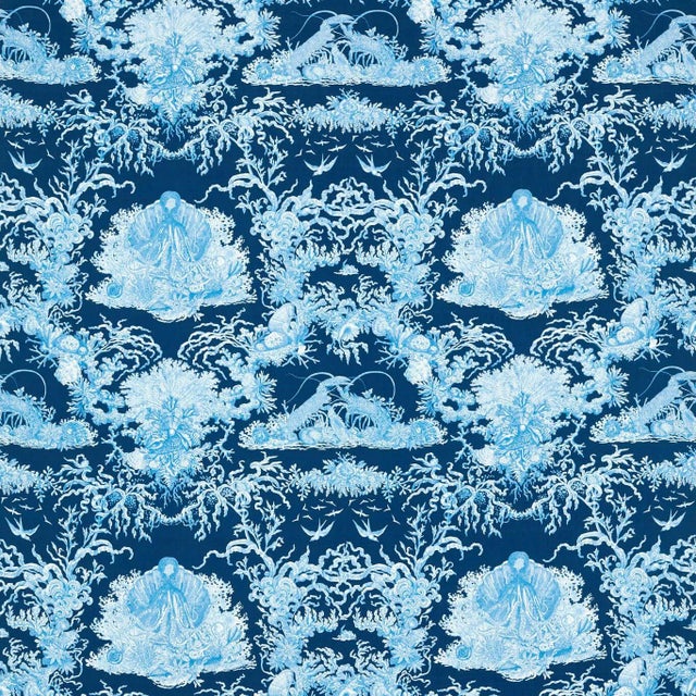 Sanderson Monterey Bay Fabric in Atlantic - a Sample For Sale