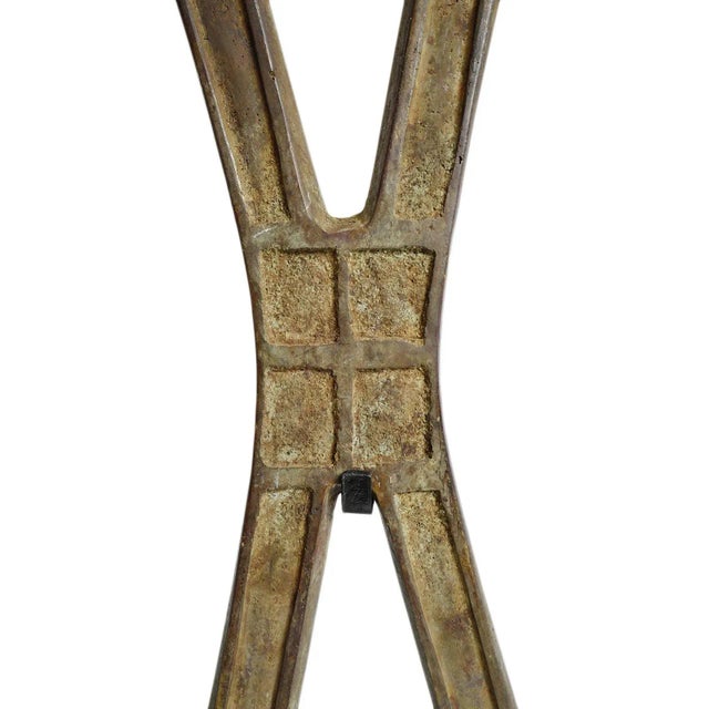 Antique Katanga Copper X African Currency on Stand For Sale - Image 4 of 4