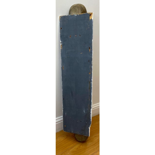 White 19th Century Barber's Pole Hand Carved Hand Painted For Sale - Image 8 of 9