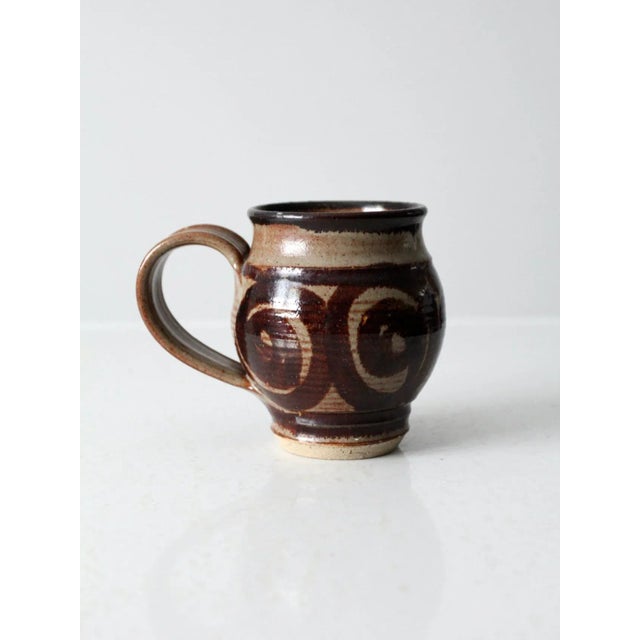 Vintage Studio Pottery Mug For Sale - Image 4 of 10