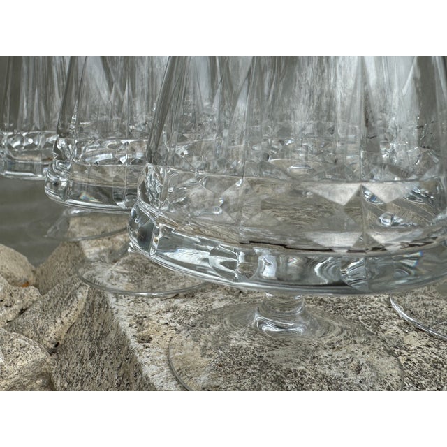 Vintage Cut Crystal Cognac Glasses, 1970s, Set of 6 For Sale - Image 12 of 14