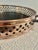 Mid 20th Century Vintage Silver-Plated Over Copper Chinoiserie Faux Bamboo Woven Gallery Tray For Sale - Image 5 of 10