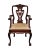 Chippendale High End Vintage Solid Mahogany Traditional Chippendale Style Dining Arm Chair For Sale - Image 3 of 9
