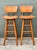 Wood Vintage MCM Slat Swivel Bar Stools After Arthur Umanoff For Sale - Image 7 of 12