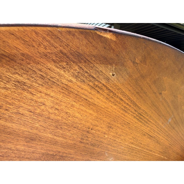 1970s Jens Risom Mid Century Modern Circular Table With Three Drawers 63" For Sale - Image 16 of 17