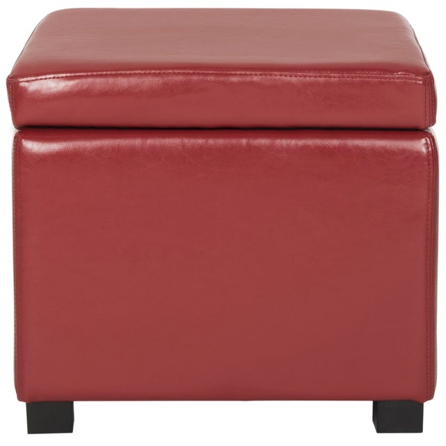 Flip Top Ottoman in Black & Red For Sale In Philadelphia - Image 6 of 6