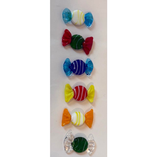 Cute set of petite glass candy pieces. May be Italian. I have two more sets listed in other listings