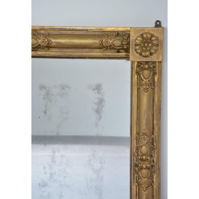 Regency Gilded Overmantel Mirror with Lightly Foxed Glass For Sale - Image 11 of 17