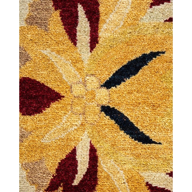 Traditional Mogul, One-of-a-Kind Hand-Knotted Area Rug in Ivory, 9' 0" x 11' 10" For Sale - Image 3 of 8