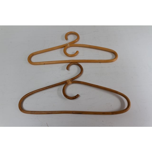 1960s Vintage Italian Bamboo and Rattan Coat Hangers, 1960s, Set of 11 For Sale - Image 5 of 13