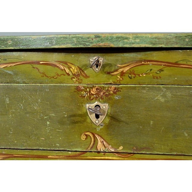 Small Louis XV Style Painted Oak Dressing Table, Late 18th Century For Sale - Image 15 of 18