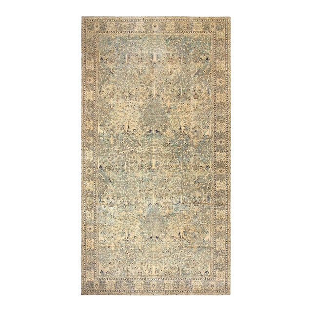 Majestic Goldenrod Yellow and Gray Color With Great Matelasse Design Antique Indian Rug For Sale