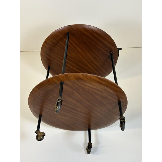 Metal Bar Trolley attributed to Campo e Graffi for Disegno Graffi Home, 1960s For Sale - Image 7 of 9