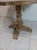 1980s Farmhouse Style Table Sculpted Pedestal Base Rustic Brown Pine Wood Finish For Sale In Naples, FL - Image 6 of 7