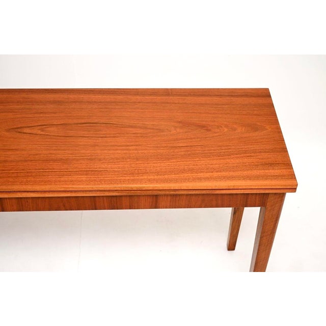 Vintage Swedish Walnut Metamorphic Console Table from Nordiska Kompaniet, 1950s For Sale - Image 9 of 11