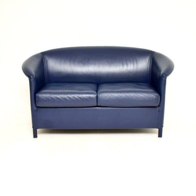 A stylish and very comfortable vintage leather two seat sofa by Wittmann. This was made in Austria, it dates from the...
