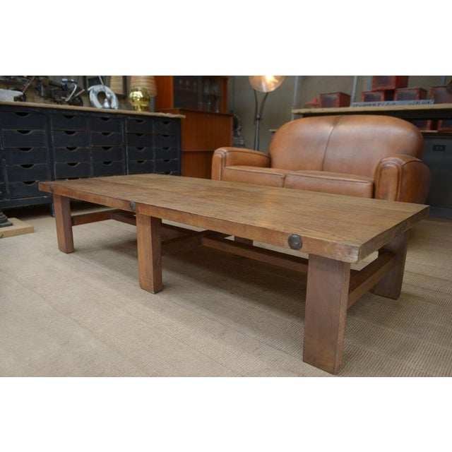 Wood Six-Legged Coffee Table in Oak, 1950 For Sale - Image 7 of 13