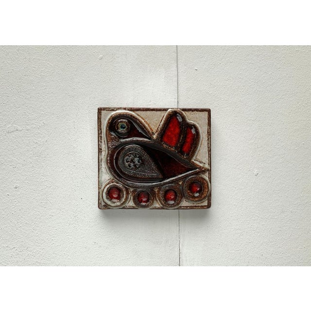 Mid-Century Danish Stoneware Bird Wall Plate by Noomi Backhausen for Søholm, 1960s For Sale - Image 9 of 18