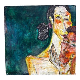 Original Painting Mixed Media Figurative #4 Gesture on Paper by Nancy Rosen For Sale