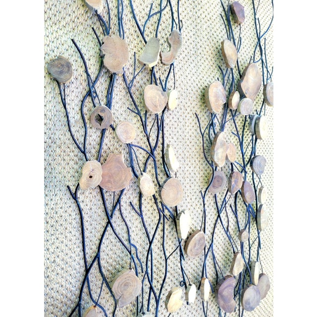 Organic Mid Century Modern Style Slim Tall Raw Wood Branch Wall Art Sculptures Hangings- a Pair For Sale In West Palm - Image 6 of 7
