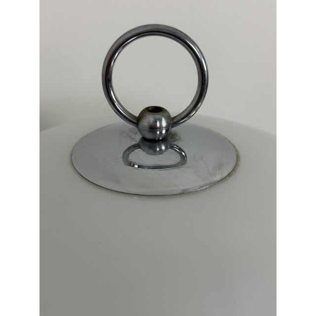 Metal Large Metal and Glass Table Lamp, 1960s For Sale - Image 7 of 9