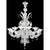 White Venetian Ca Rezzonico Murano Glass Chandelier with Clear Glass Drops by Simoeng for Simoeng For Sale - Image 6 of 7
