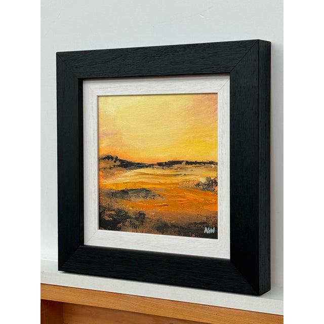 Black Orange & Golden Yellow Abstract Landscape by Contemporary British Artist 2025 For Sale - Image 10 of 15