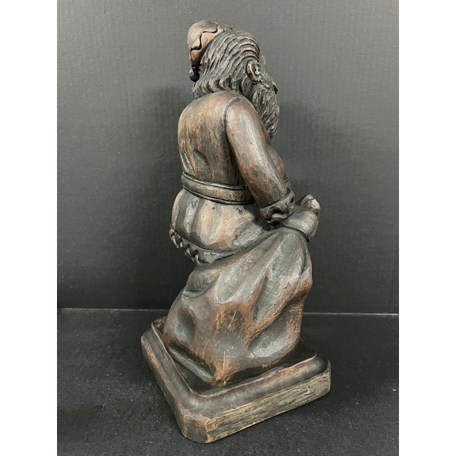 ITEM NAME: Late 20th Century Carved Wood Santa Claus Sculpture ORIGIN: Philippines AGES: Late 20th Century MATERIALS: Wood...