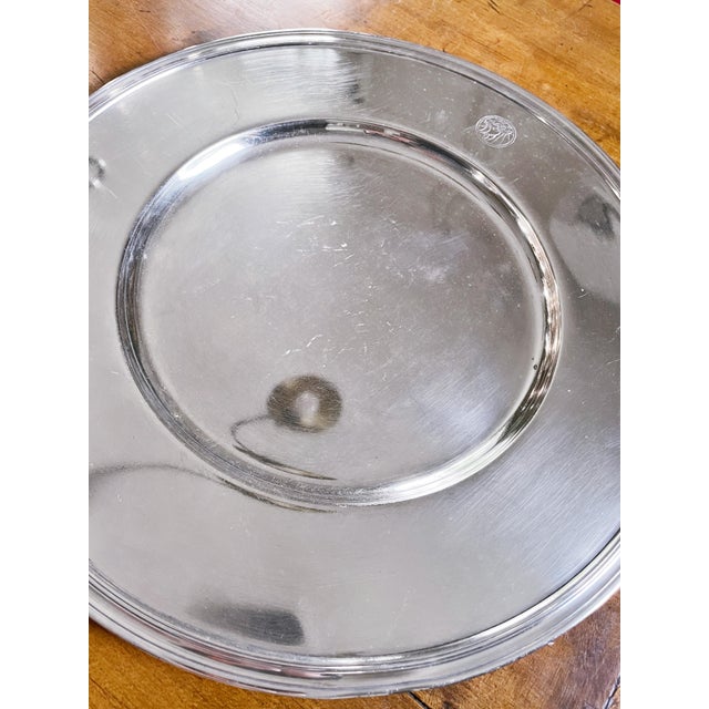 Christofle Vintage Christofle Silver Plated Petrossian Serving Tray For Sale - Image 4 of 6