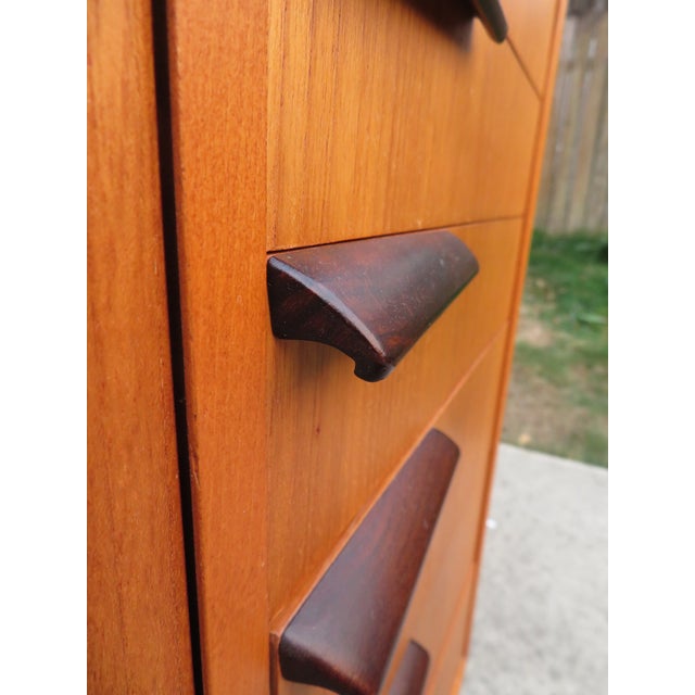 Wood VTG Mid Century Swedish Teak 6 Drawer Sideboard ~ Danish Modern Tv Stand Dresser For Sale - Image 7 of 18