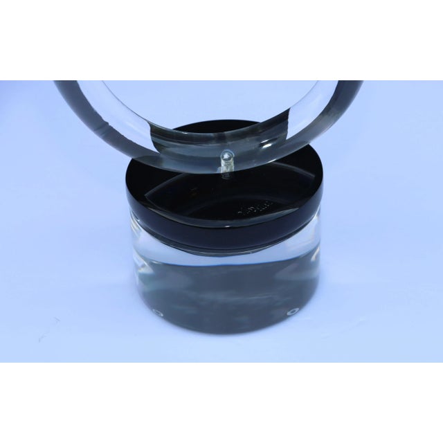 Plastic 1970's Van Teal Twisted Lucite Table Sculpture For Sale - Image 7 of 12