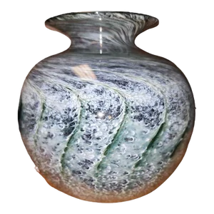 Vintage Maltese Phoenician Art Glass Swirl Vase