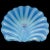 Late 20th Century Murano Cenedese Opalescent Blue White Italian Art Glass Vintage Mid Century Fan Shape Seashell Bowl For Sale - Image 5 of 7