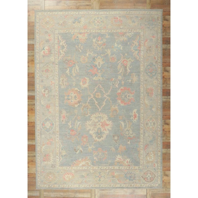 Vintage Modern Oushak Style Rug - 09'11 X 14'00 For Sale - Image 9 of 11