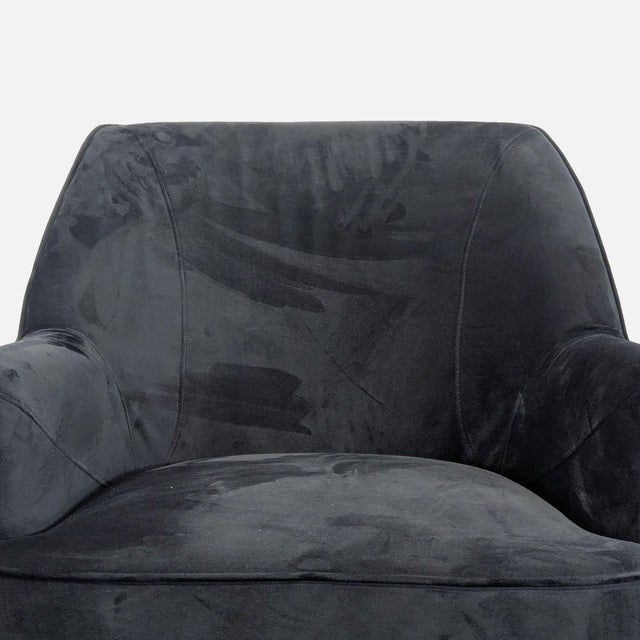 New Pacific Direct Arianna Black Velvet & Gold Accent Chair For Sale - Image 10 of 10