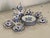Vintage Miniature Blue and White Porcelain Tea Set - 21 Pieces For Sale - Image 4 of 11