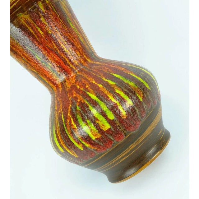 Mid-Century Modern French Lava-Glazed Ceramic 9090 Vase from St. Clement, 1970s For Sale - Image 3 of 9