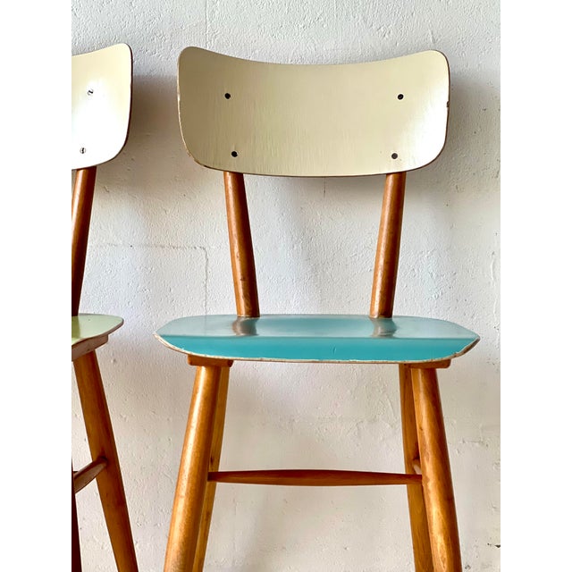 Vintage Dining Chairs from Ton, 1950, Set of 4 For Sale - Image 18 of 18