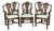 Vintage English Regency Style Chairs and Armchairs in Beech, 1980s, Set of 6 For Sale