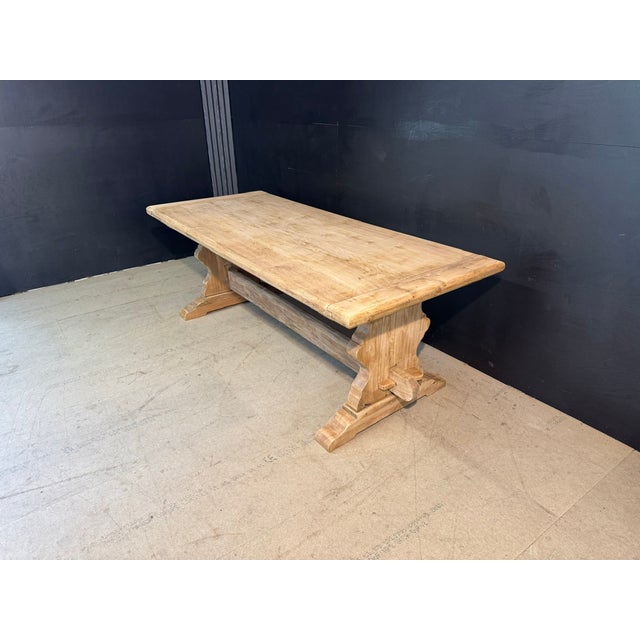 1920s Oak Farmhouse Dining Table, 1920 For Sale - Image 5 of 18