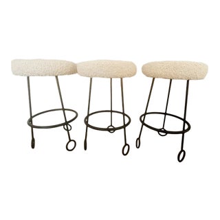 Yo-Yo Stools in the Manner of Jean Royère - Set of 3 For Sale