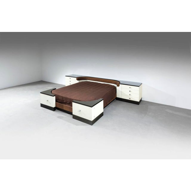 Bed and Bedside Tables 540 Series by Ico Parisi for Fratelli Longhi, 1969, Set of 3 For Sale - Image 9 of 16