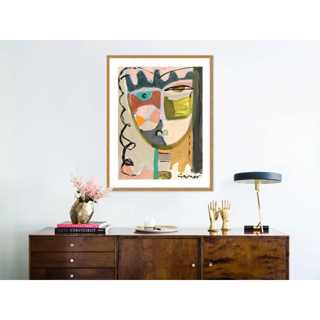 Contemporary Olivia Jane by Lesley Grainger in Gold Frame, Medium Art Print For Sale - Image 3 of 4