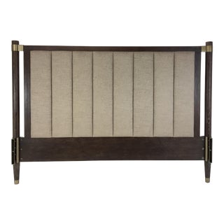 Hickory White Modern Taupe and Walnut King Headboard For Sale