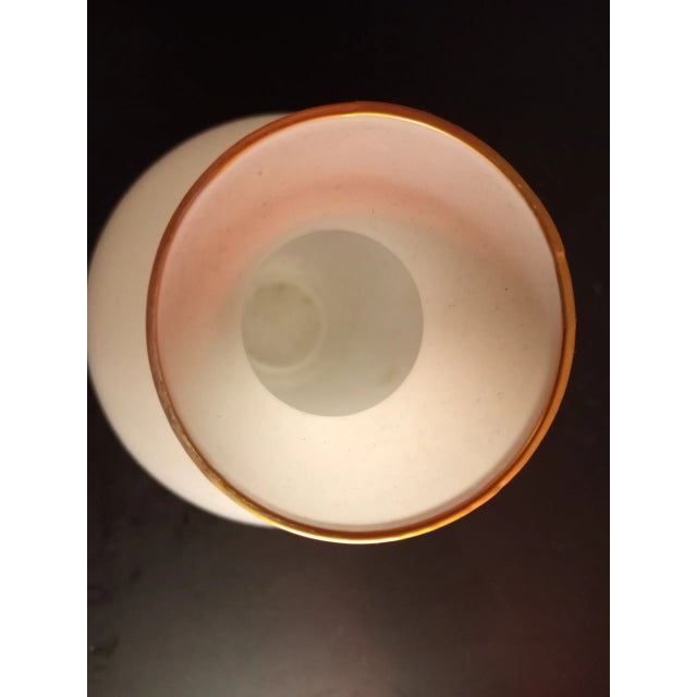 Glass 1960s Fenton Handpainted Satin Glass Vase For Sale - Image 7 of 8