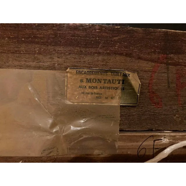 1970s Guy Cambier "Flower Market" Vintage Figurative Oil Painting For Sale - Image 5 of 5