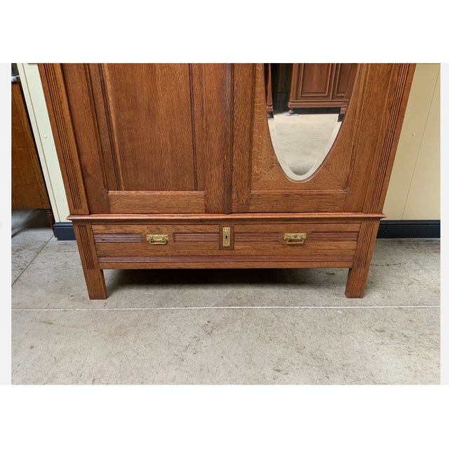 Antique Art Nouveau Wardrobe or Linen Cupboard, 1910 For Sale - Image 4 of 12