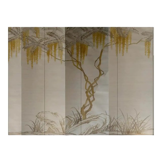 If you love the look of De Gournay wallpaper but not the price, this is for you. Custom Hand-Painted Dupioni Silk Mural |...