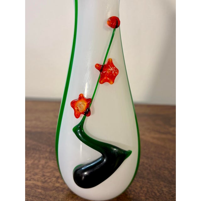 1950s 1950s Pair of Italian Hand Blown Art Glass Bud Vases, After Murano For Sale - Image 5 of 7