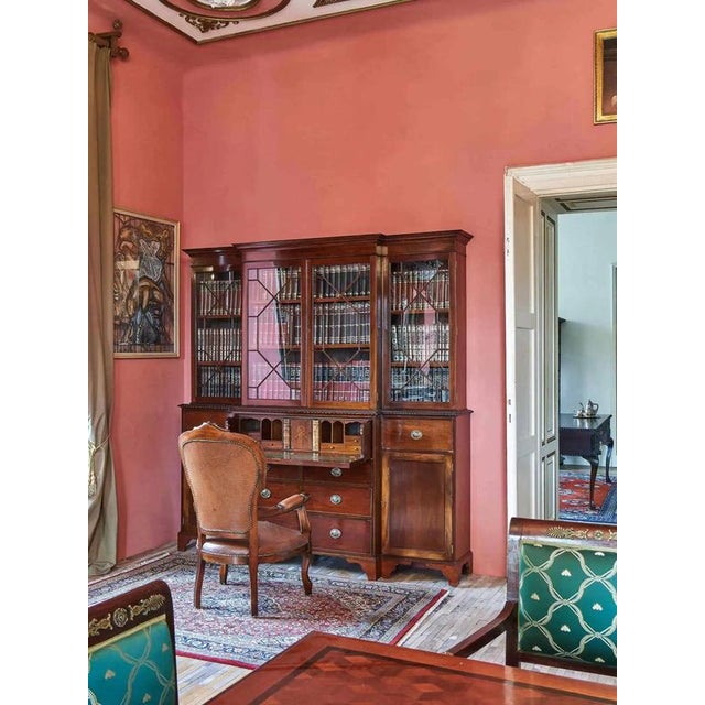 Antique English Library with Regency Secretary For Sale - Image 15 of 18